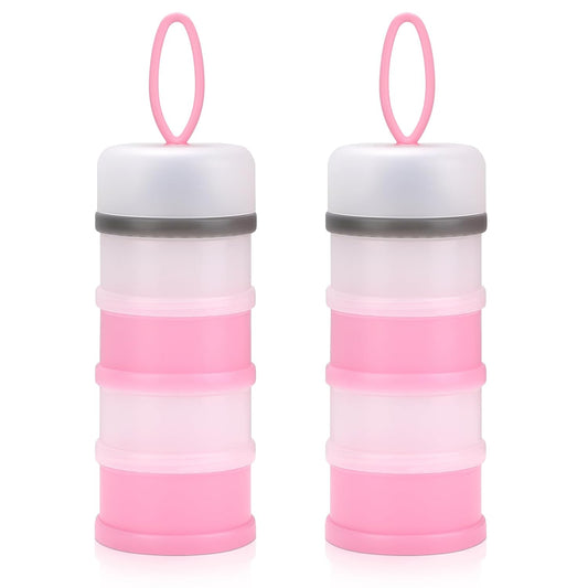 Accmor 2 Pack Baby Formula Dispenser On The Go, Stackable Formula Dispenser Formula Container to Go, Non-Spill Portable Milk Powder Kids Snack Storage Container, BPA Free