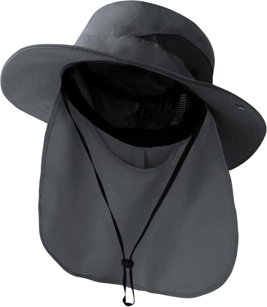 PFFY Sun Bucket Hats for Men Women 3” Wide Brim UPF 50+ Fishing & Beach Hat