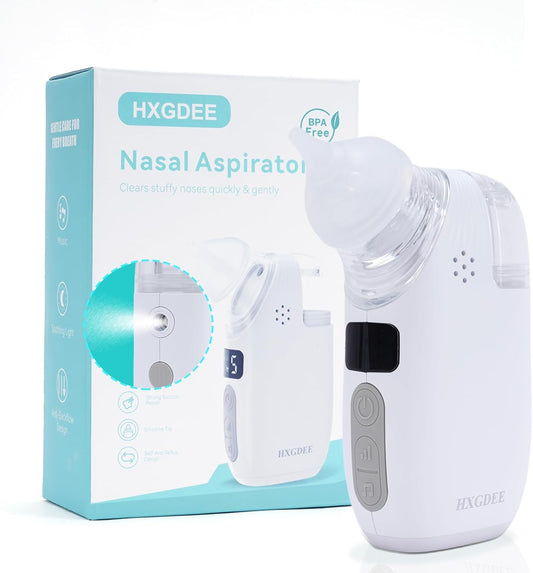 Nasal Aspirator (BC-025) for Baby, 2 in 1 Rechargeable Electric Baby Nose Suker with Sprayer, 70KPA Snot Sucker for Baby with 5 Suction Levels, Type-C Charging with Music and Soothing Light