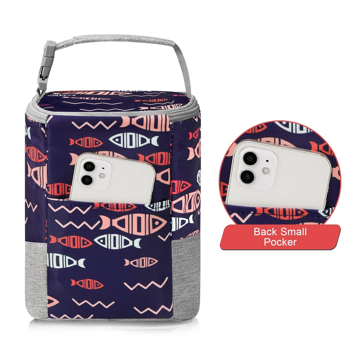 Accmor Breastmilk Cooler Bag, Baby Bottle Cooler Bags, Insulated Bottle Cooler Tote Bags On The Go, Fits 4 Large 8oz Bottles, for Nursing Mom Daycare Travel